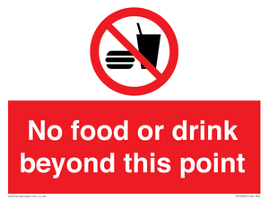 No food or drink beyond this point